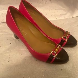 Pink and black heels from talbots